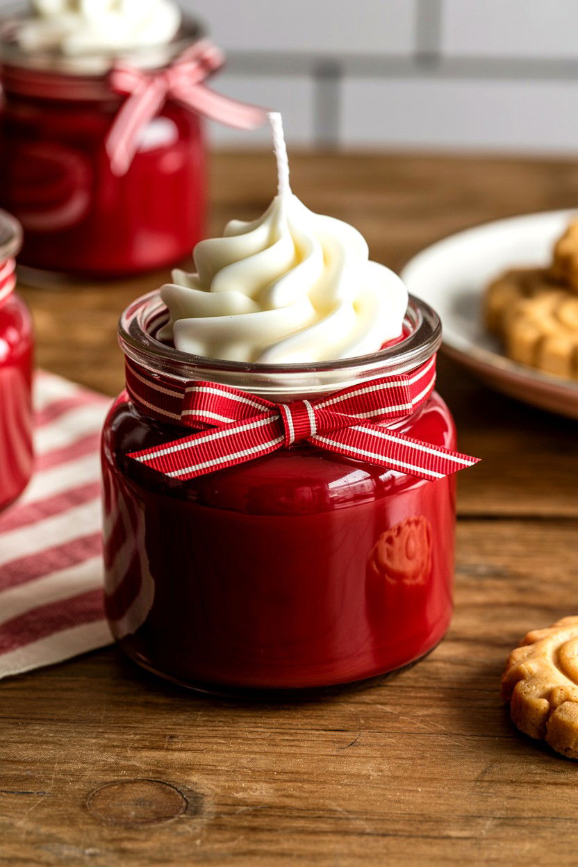 Red Velvet Candle - 25 Valentine's Day Jar Candle Ideas