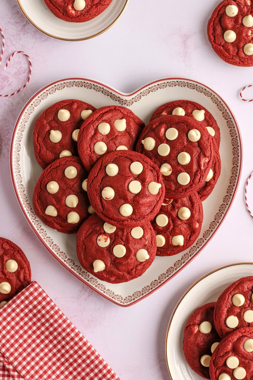 Red Velvet Cookie Platter - 25 Valentine's Day Potluck Party Ideas