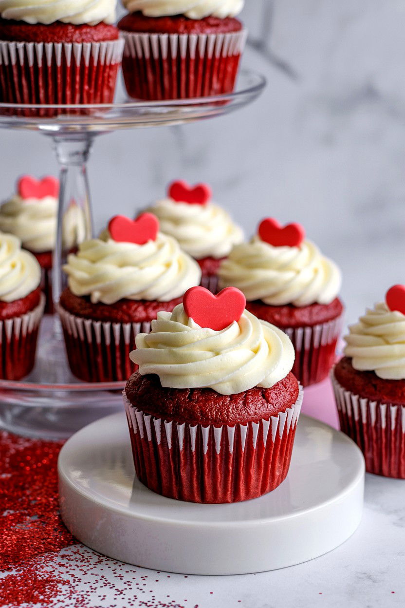 Red Velvet Cupcakes - 25 Valentine's Day Party Food Ideas