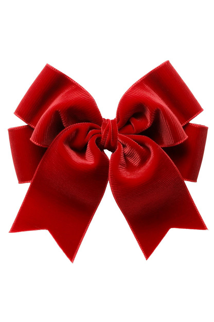 Red Velvet Hair Bow - 25 Valentine's Day Bow Ideas