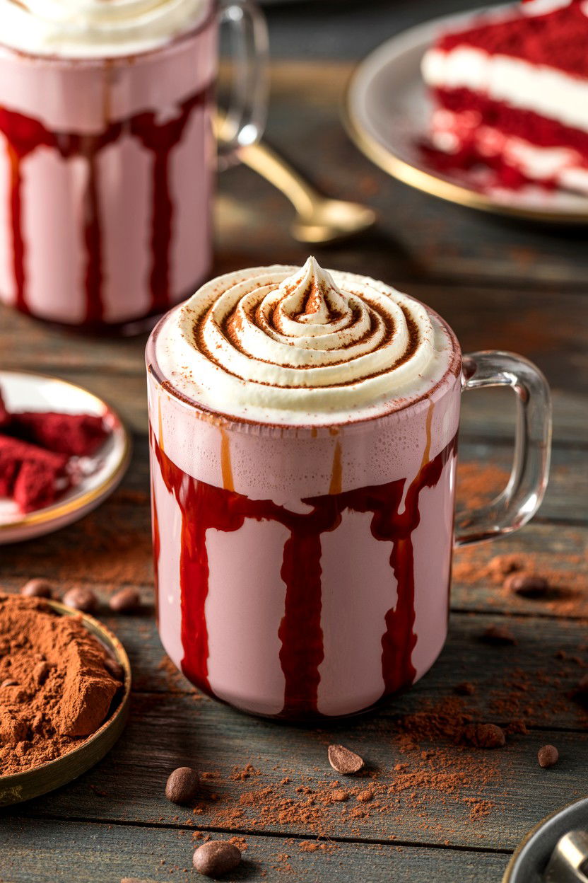 Red Velvet Latte - 25 Valentine's Day Latte Ideas