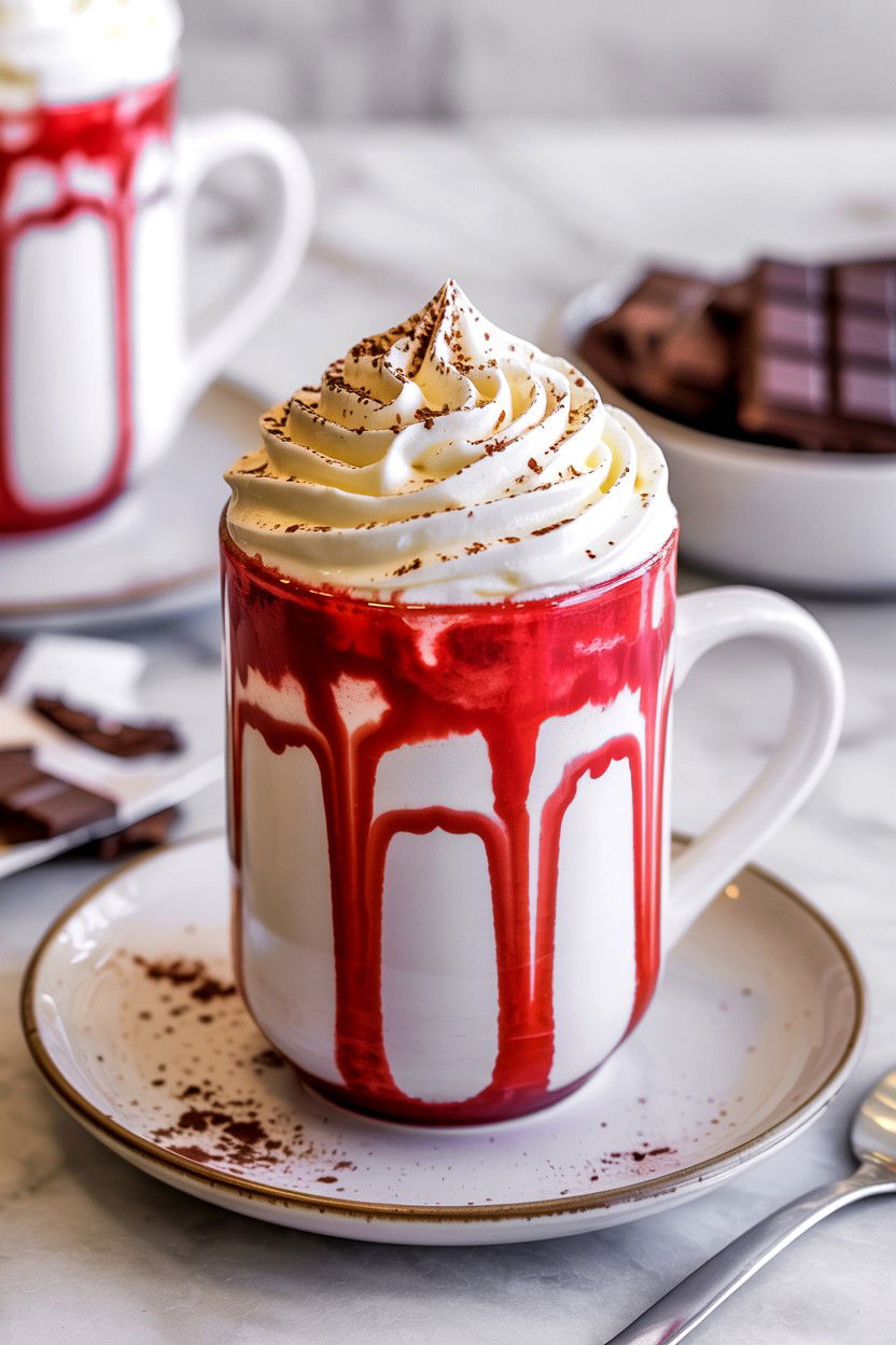 Red Velvet Latte - 25 Valentine's Day Coffee Drink Ideas