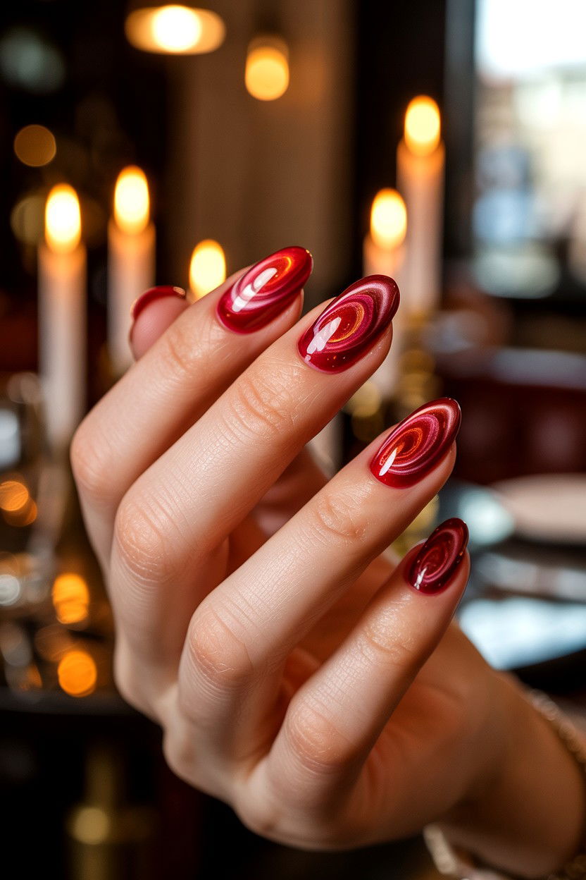 Red Velvet Nail - 25 Easy Valentine's Day Nail Designs