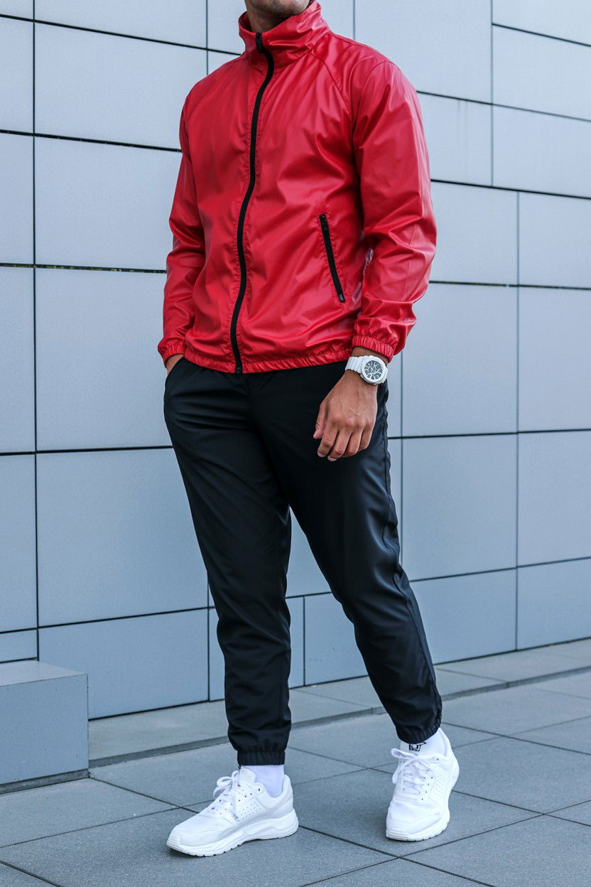 Red Windbreaker Jacket Outfit - 25 Valentine's Day Streetwear Outfits