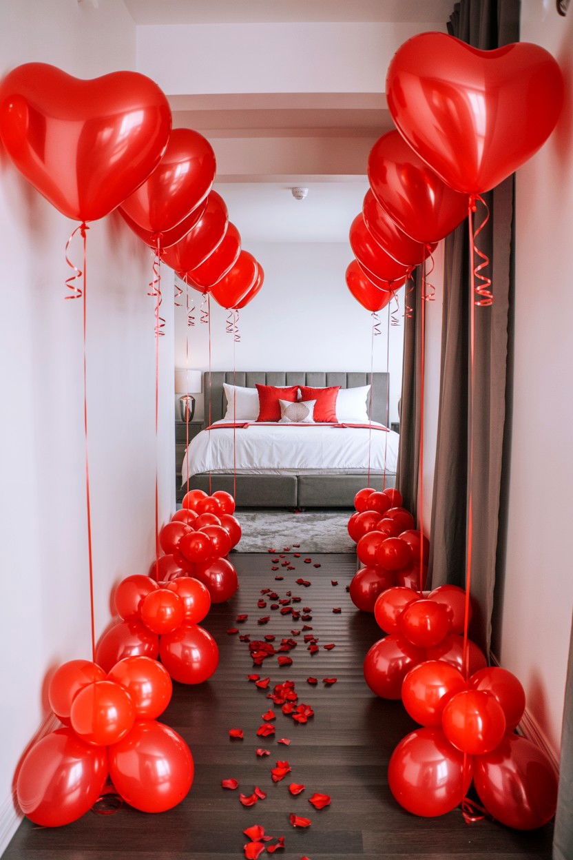 25 Festive Valentine's Day Red Balloon Ideas for Decor