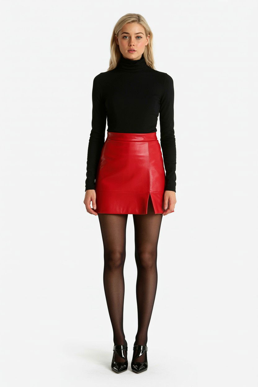 Red mini skirt - 25 Valentine's Day Night Out Outfits