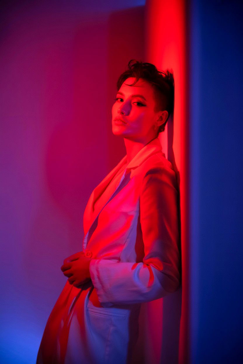 Red neon light glow - 25 Valentine's Day Photo Editing Ideas