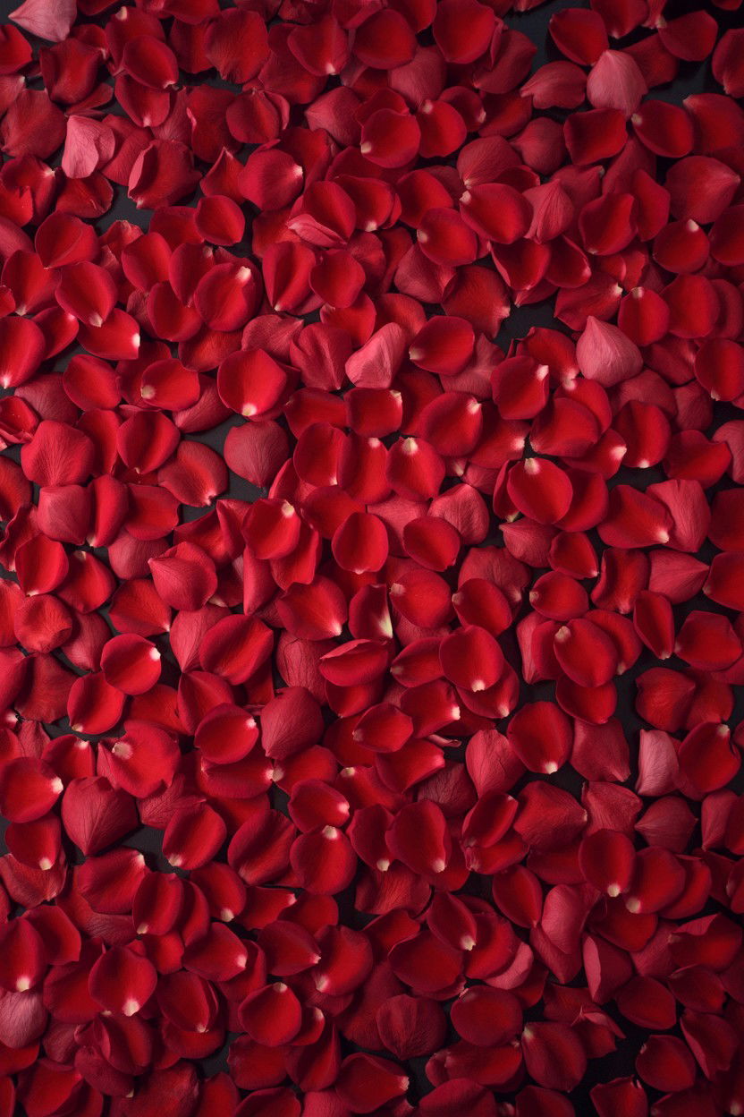 Red rose petal floor - 25 Valentine's Day Studio Photo Ideas