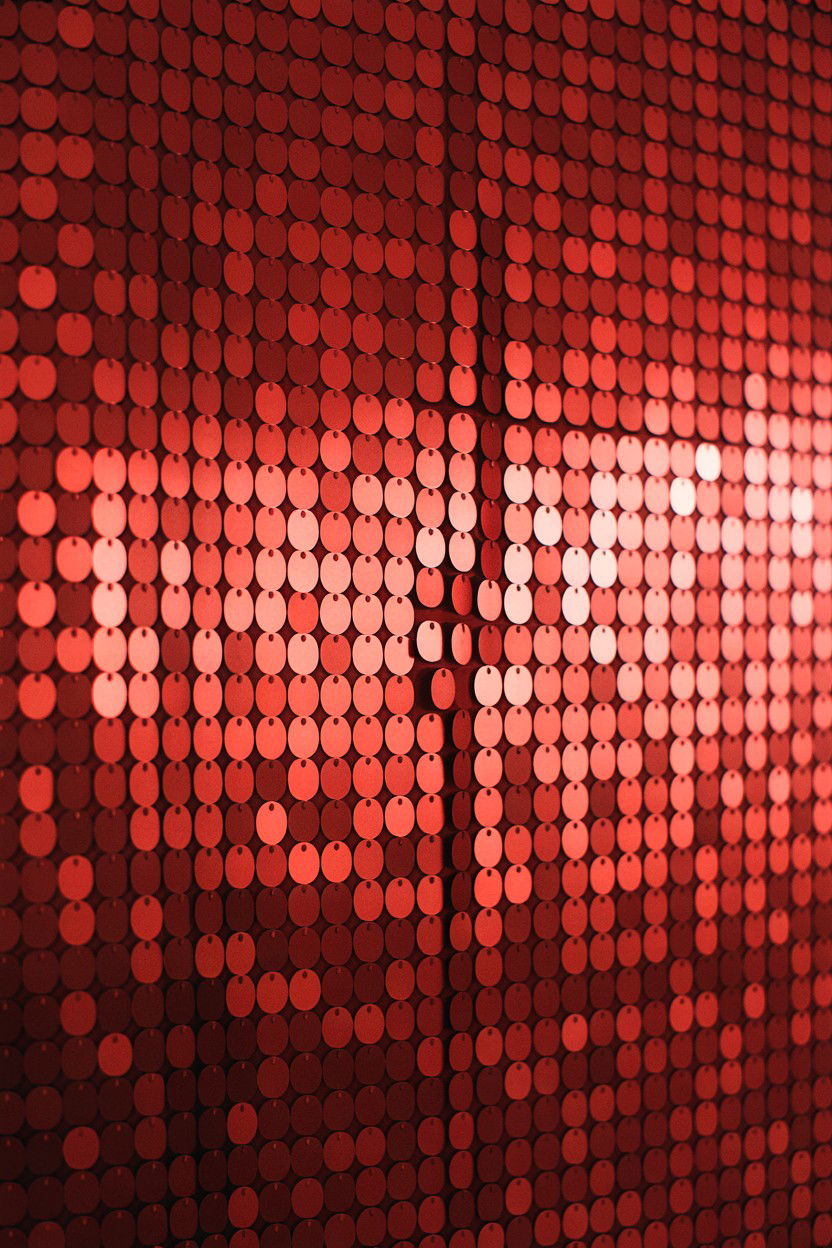 Red sequin wall - 25 Valentine's Day Photo Backdrop Ideas