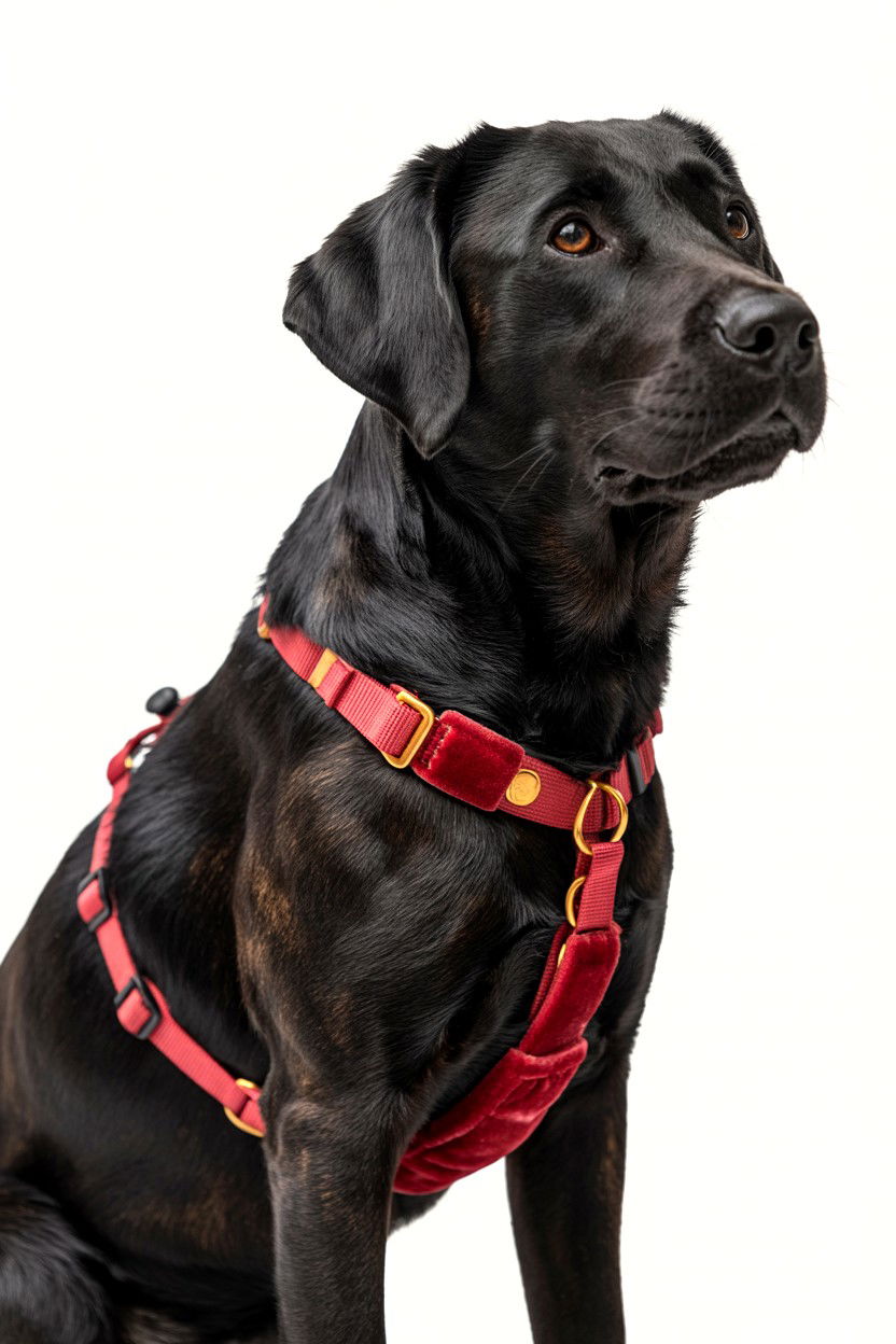 Red velvet pet harness - 25 Valentine's Day Pet Accessory Ideas