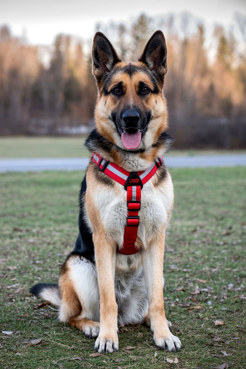 Reflective Red Dog Harness - 25 Valentine's Day Pet Harness Ideas