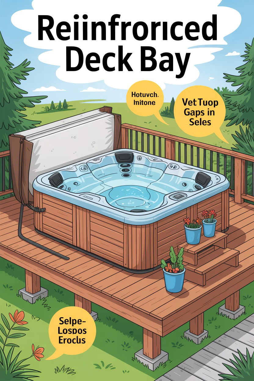 Reinforced deck for a hot tub - 30 backyard hot tub ideas