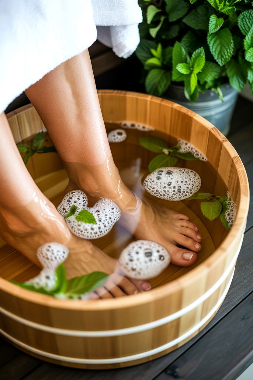 Relaxing Foot Soak - 25 Valentine's Day Essential Oil Ideas