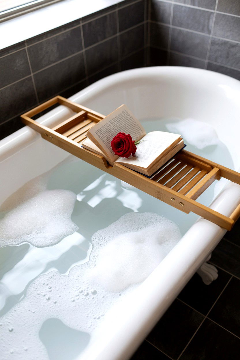 Relaxing bubble bath - 25 Valentine's Day Morning Surprise Ideas