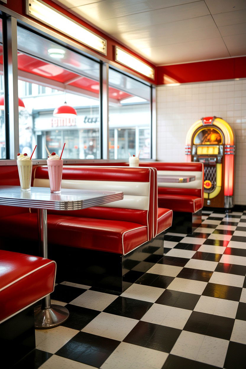 Retro Diner Theme - 25 Valentine's Day Dinner Party Ideas