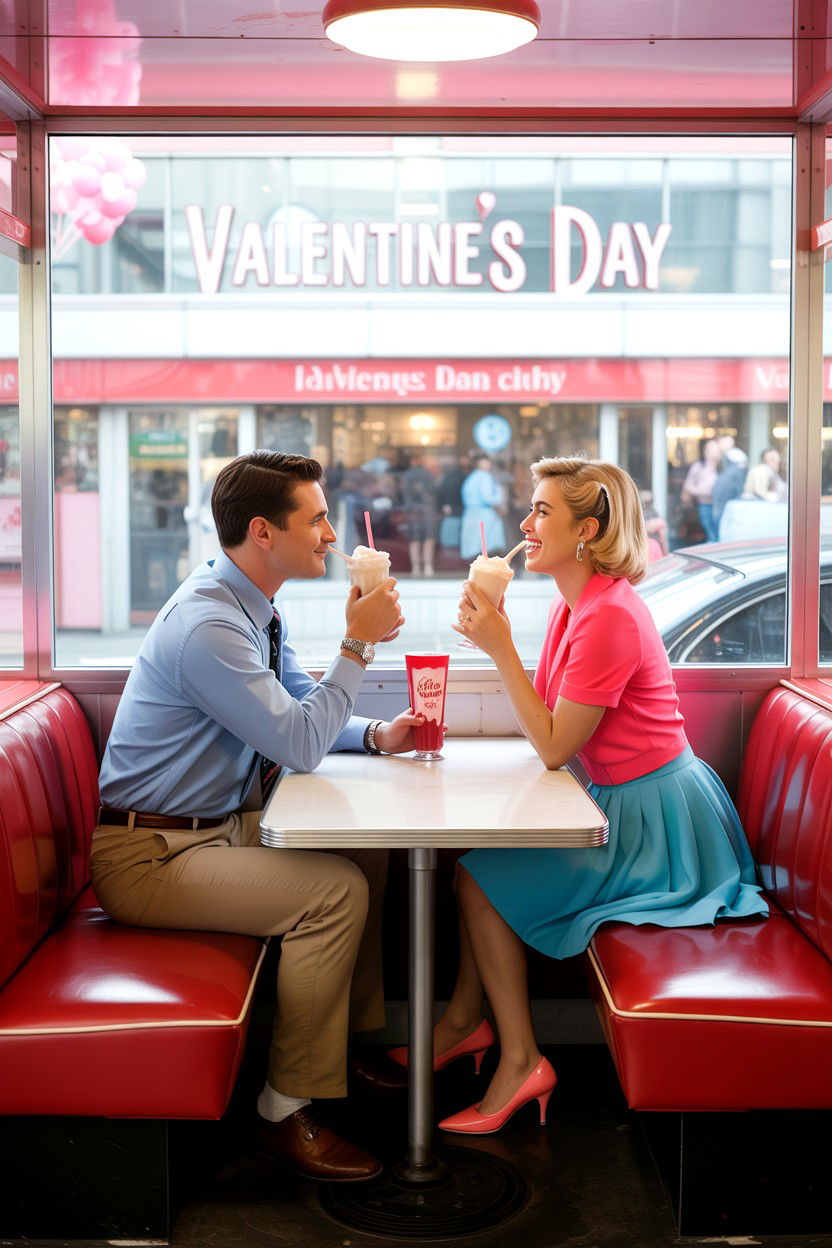 Retro Diner - 25 Valentine's Day Photo Location Ideas