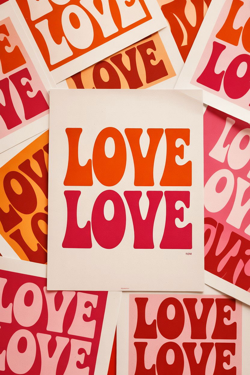 Retro Love Prints - 25 Valentine's Day Gallery Wall Ideas