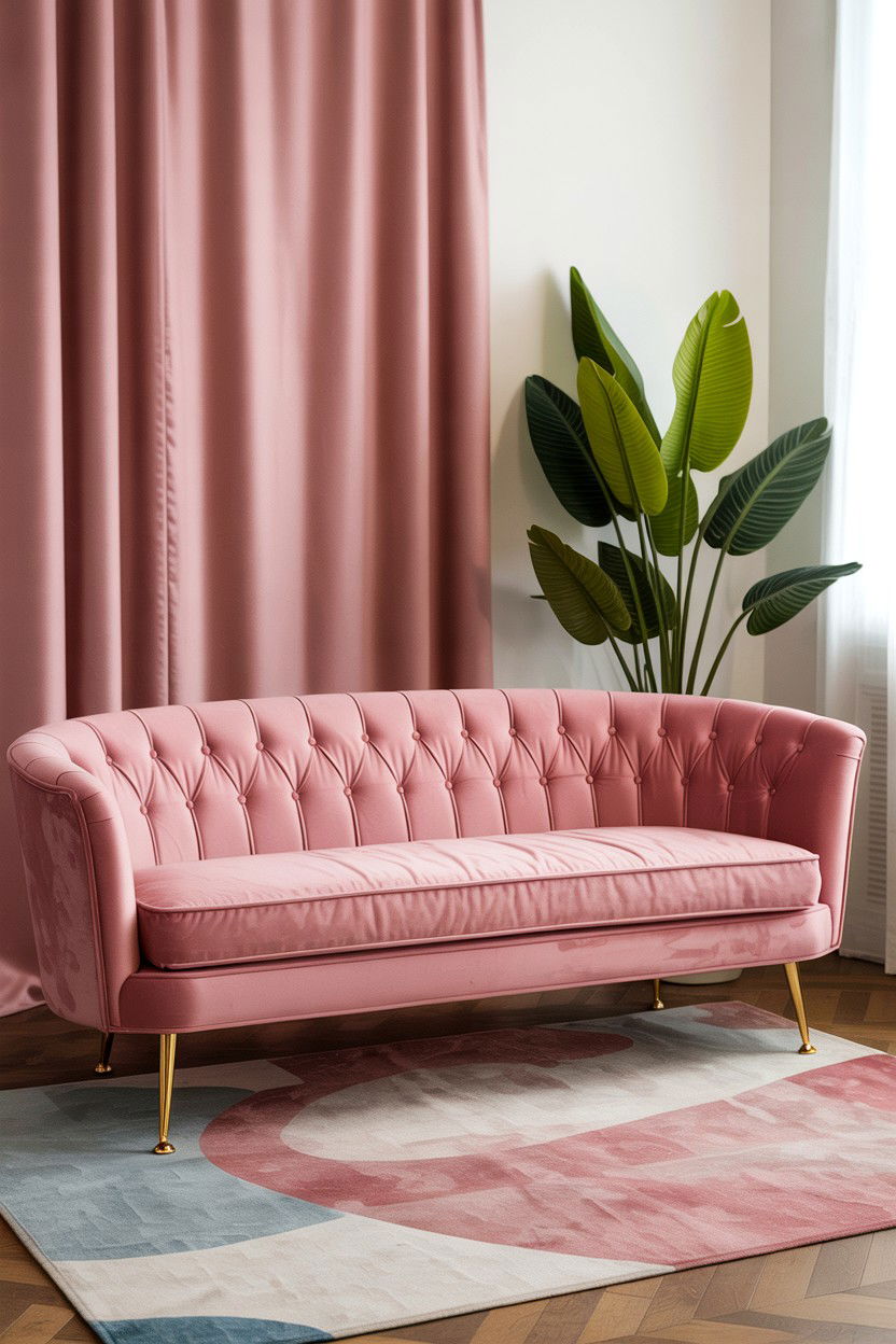 Retro Pink Velvet Furniture - 25 Retro Valentine's Day Ideas
