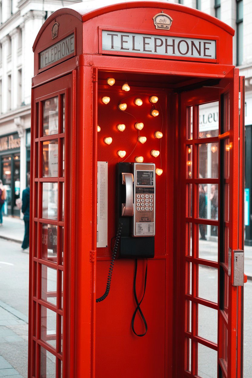 Retro Telephone Booth - 25 Valentine's Day Photo Booth Ideas