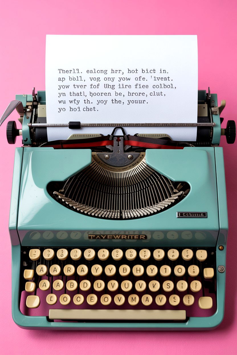 Retro Typewriter Message Card - 25 Romantic Valentine's Day Card Ideas