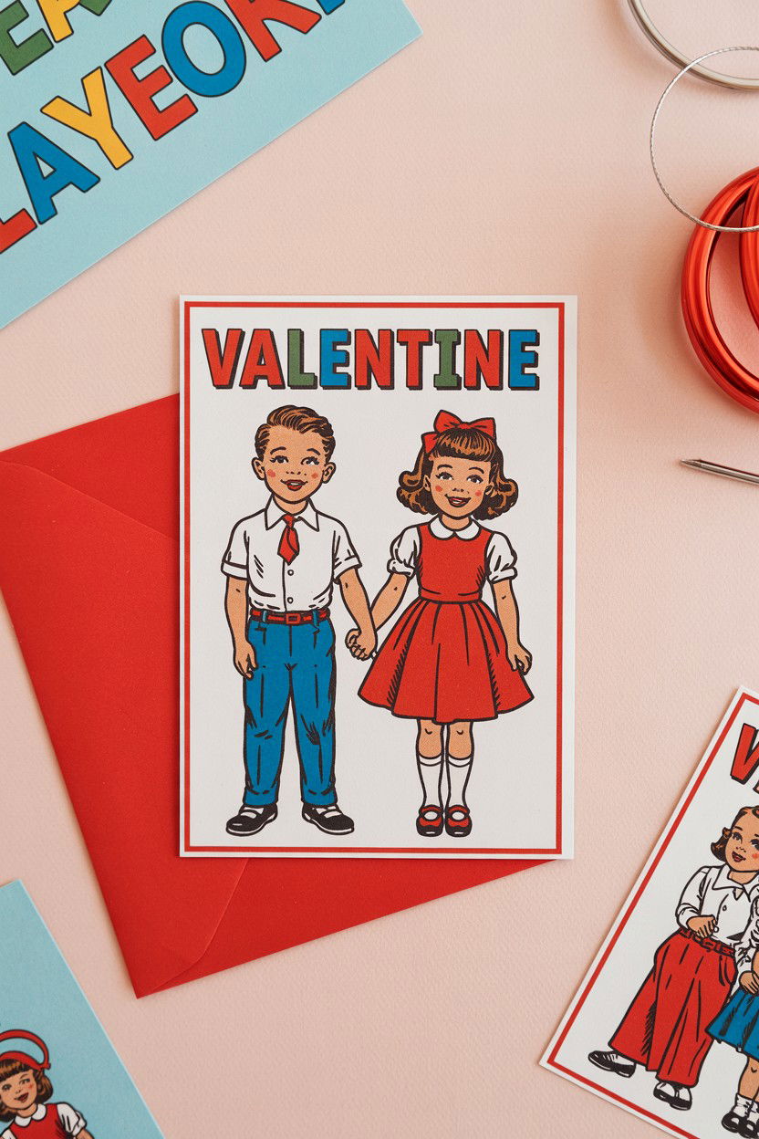 Retro classroom valentine - 25 Vintage Valentine's Day Card Ideas