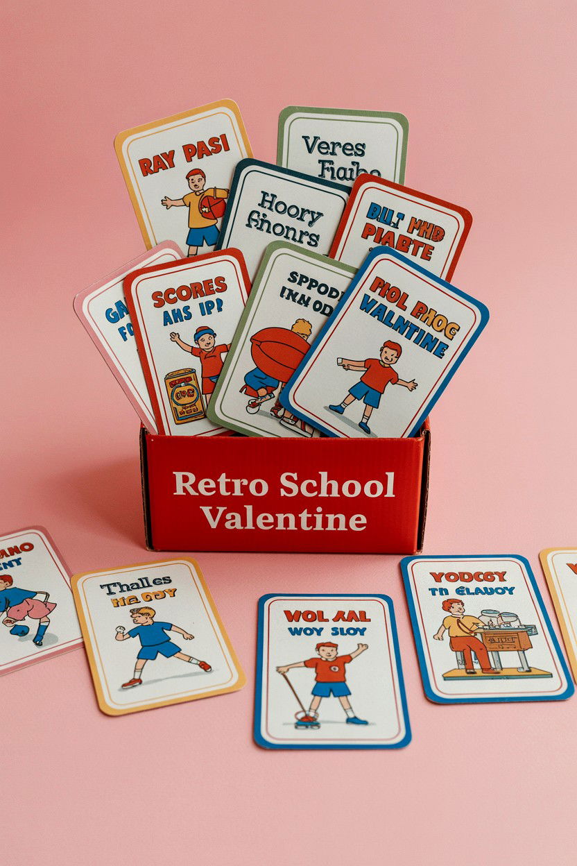 Retro school valentine - 25 Vintage Valentine's Day Card Ideas