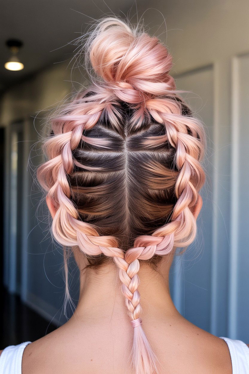 Reverse Heart Braid - 25 Heart Braid Valentine's Day Ideas