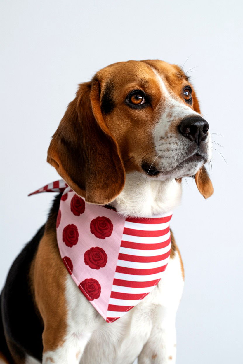 Reversible Valentine Dog Bandana - 25 Valentine's Day Dog Bandana Ideas