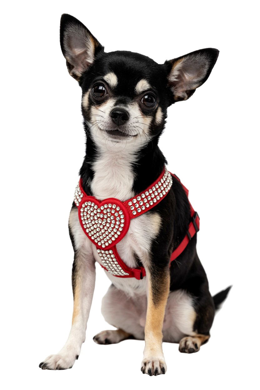 Rhinestone Valentine Pet Harness - 25 Valentine's Day Pet Harness Ideas