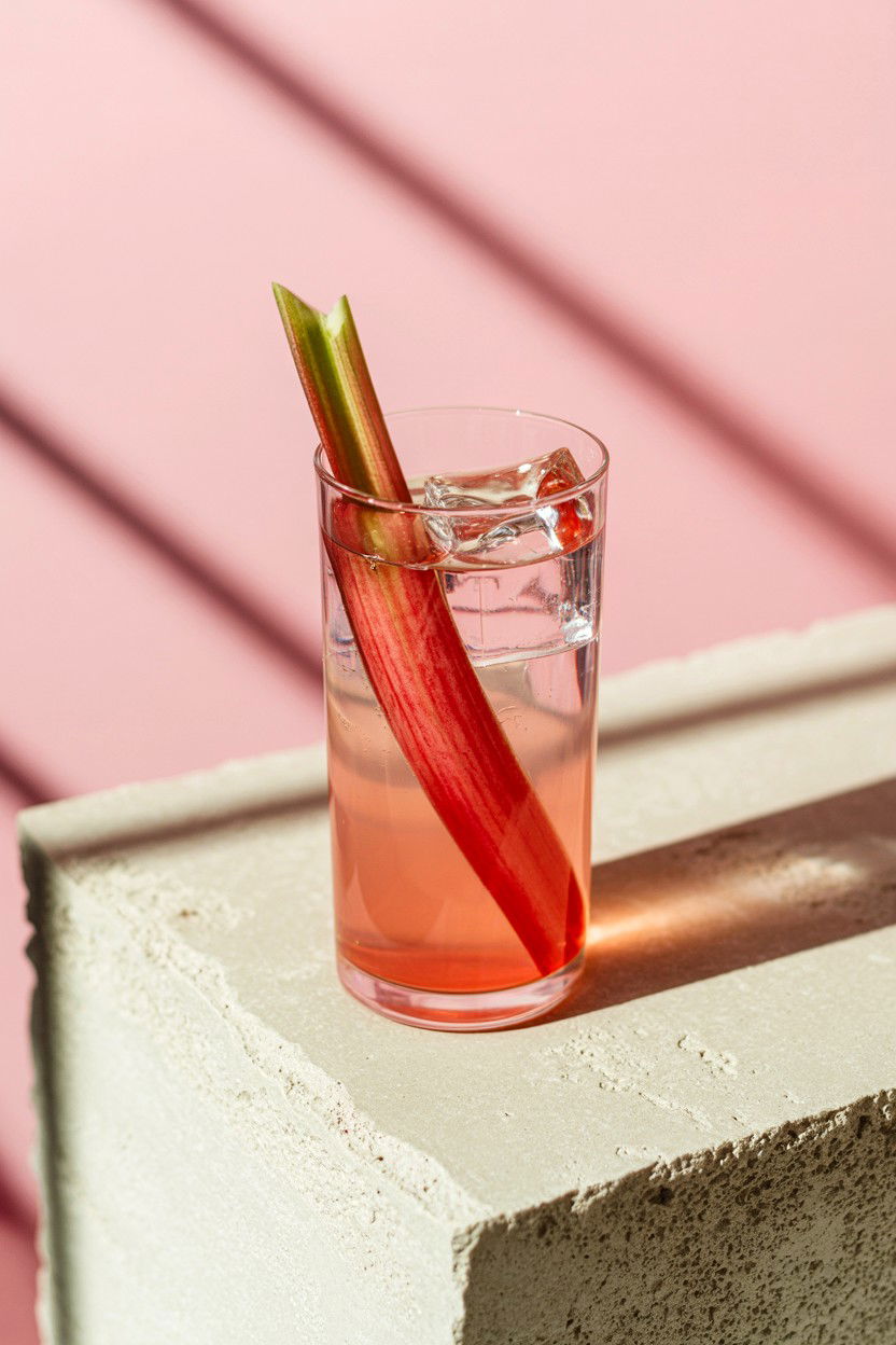 Rhubarb Gin Cocktail - 25 Valentine's Day Pink Drink Ideas