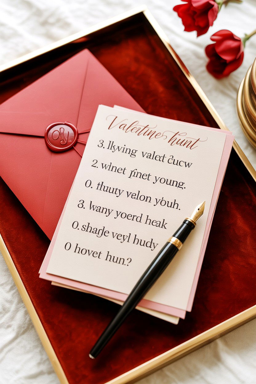 Rhyming valentine treasure hunt clues - 25 Valentine's Day Treasure Hunt Ideas