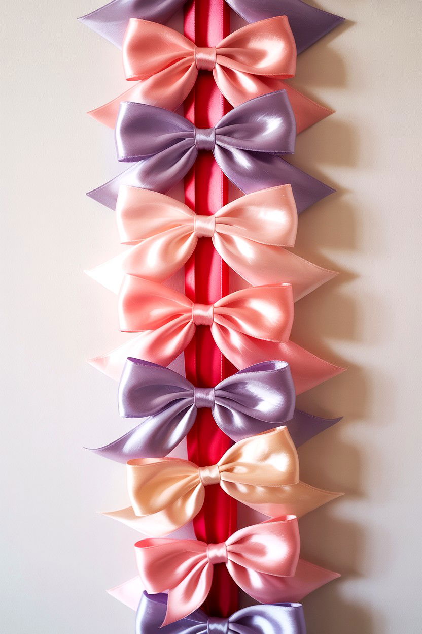 Ribbon Bow Garland - 25 Valentine's Day Garland Ideas