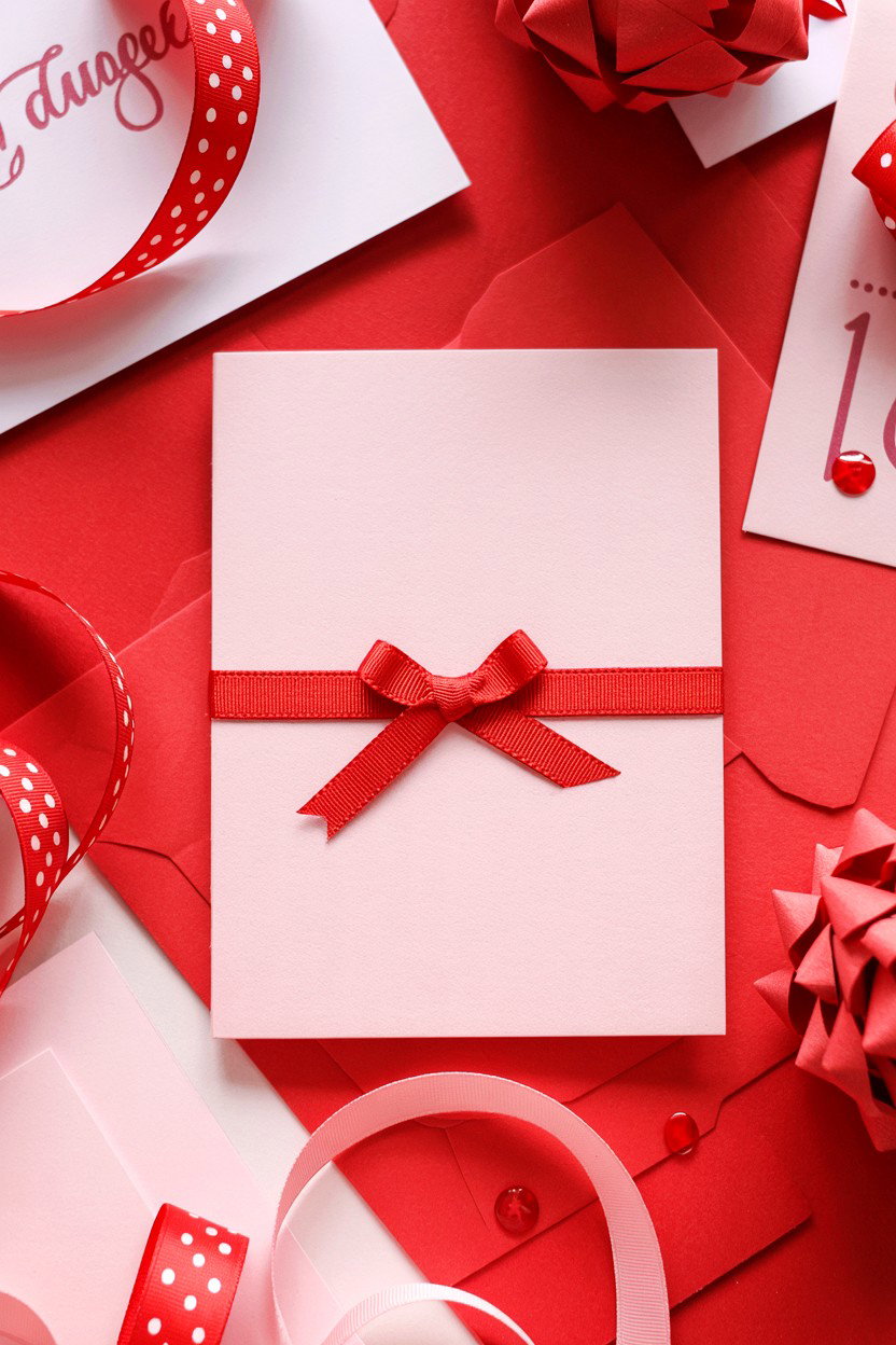 Ribbon Card Embellishment - 25 Valentine's Day Ribbon Ideas