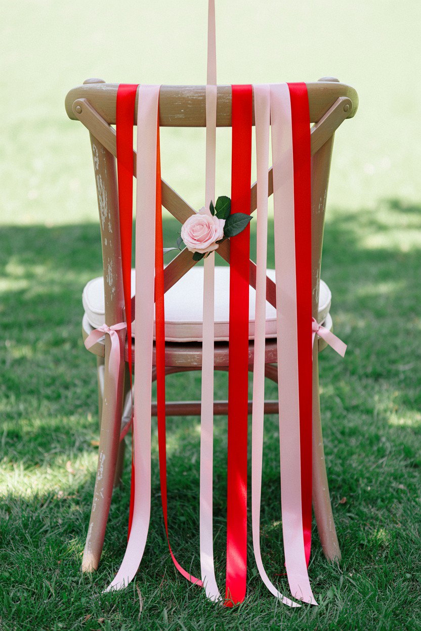 Ribbon Chair Decor - 25 Valentine's Day Ribbon Ideas