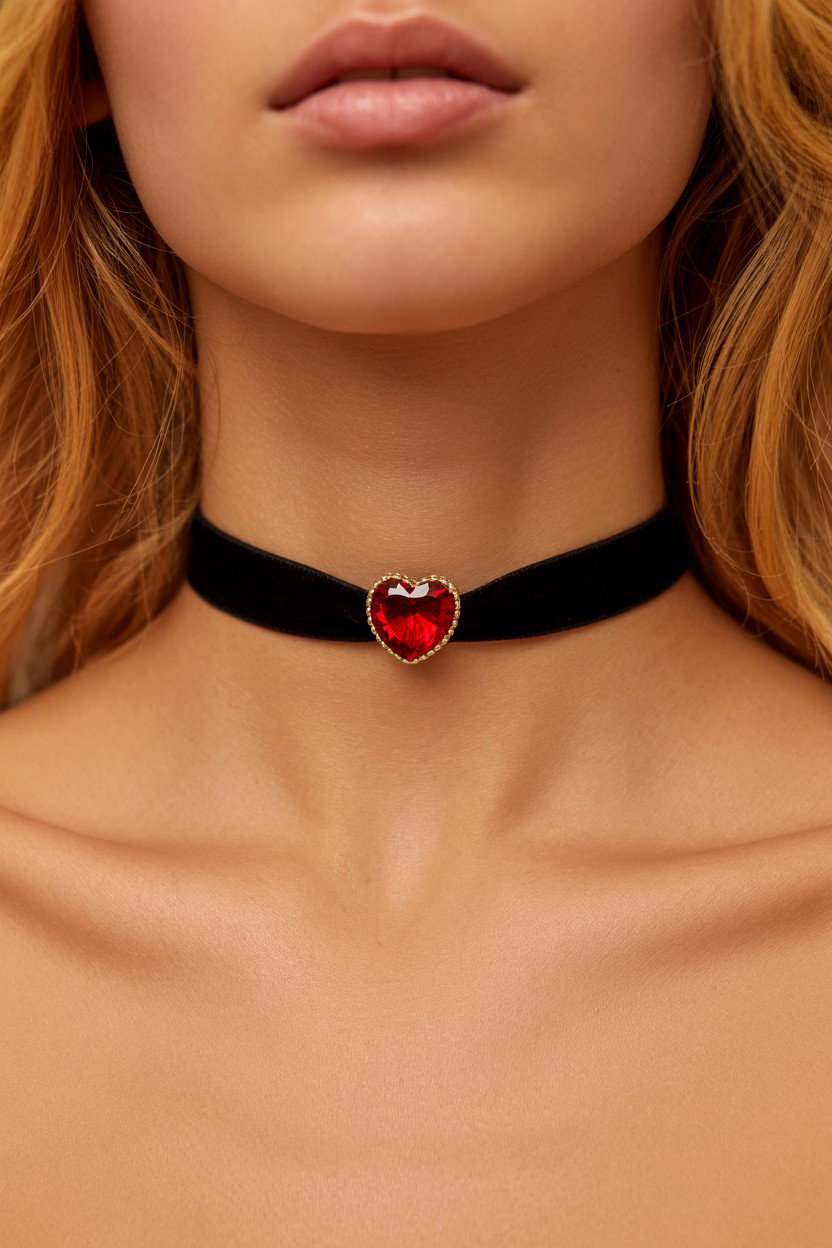 Ribbon Choker Necklace - 25 Valentine's Day Ribbon Ideas