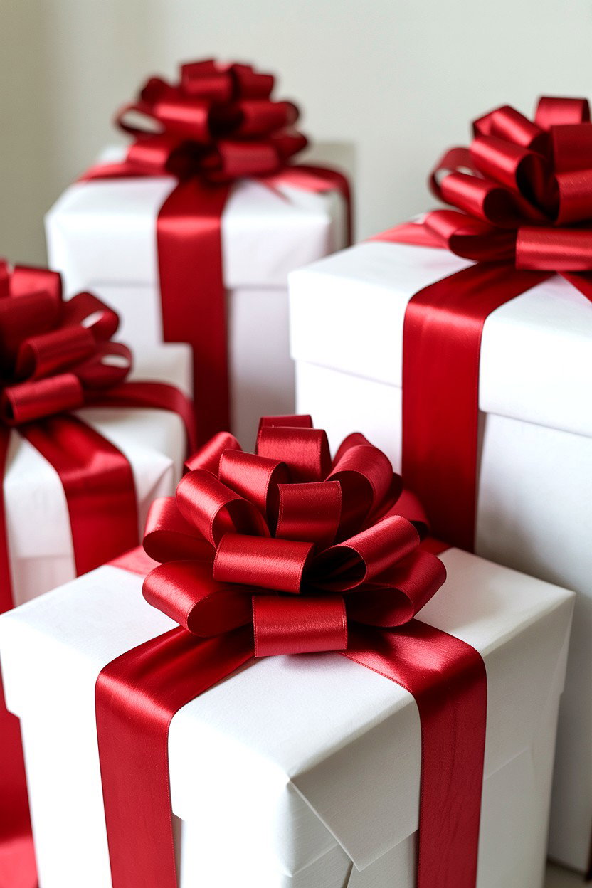 Ribbon Gift Wrap - 25 Valentine's Day Ribbon Ideas