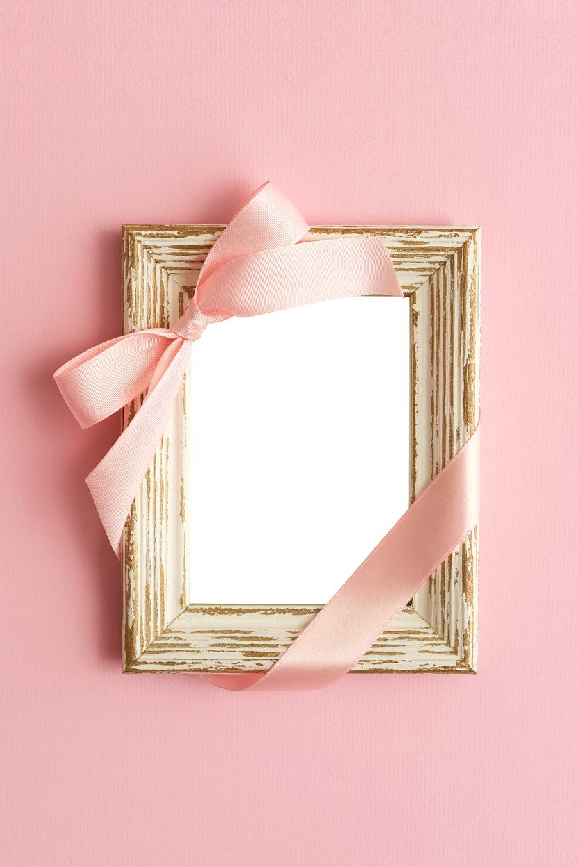 Ribbon Picture Frame - 25 Valentine's Day Ribbon Ideas