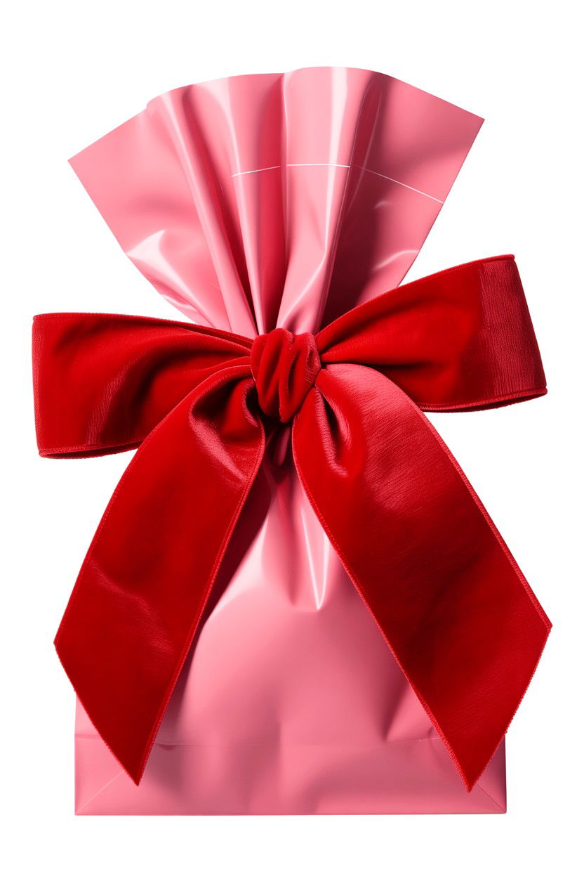 Ribbon Tie Bag - 25 Valentine's Day Treat Bag Ideas
