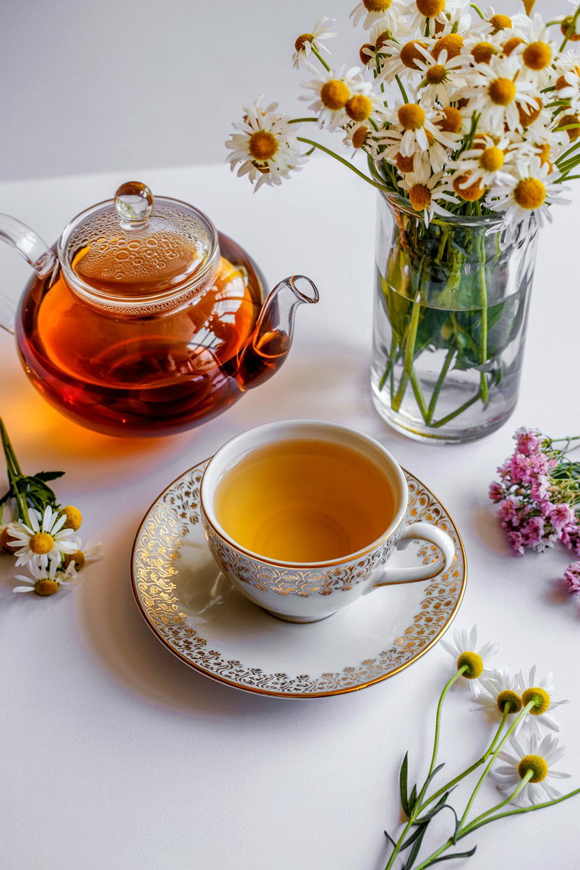 Roman Chamomile Tea - 25 Valentine's Day Aromatherapy Ideas