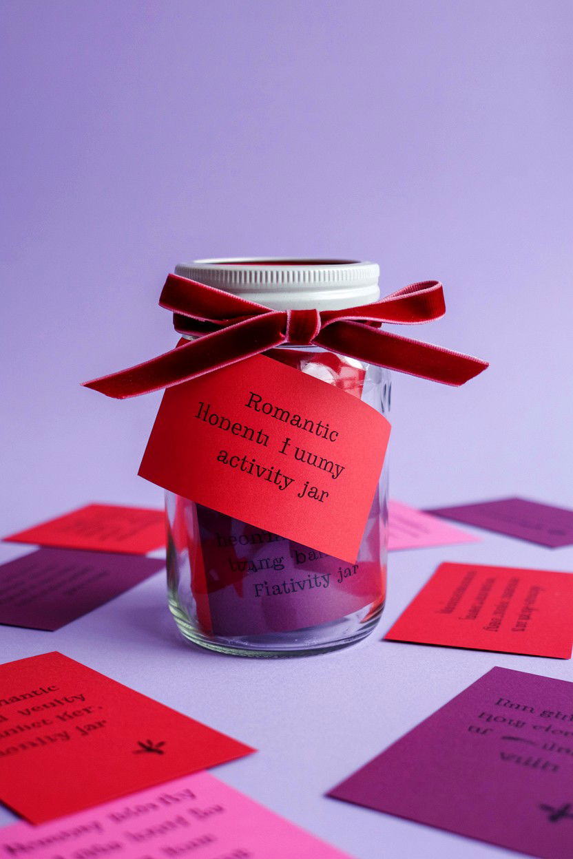 Romantic Activity Jar - 25 Valentine's Day Wish Jar Ideas