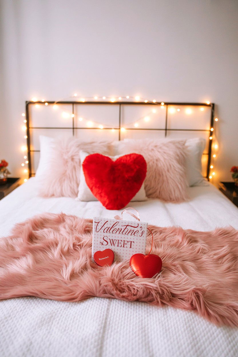 Romantic Bedroom Setup - 25 Valentine's Day Sweet Surprise Ideas