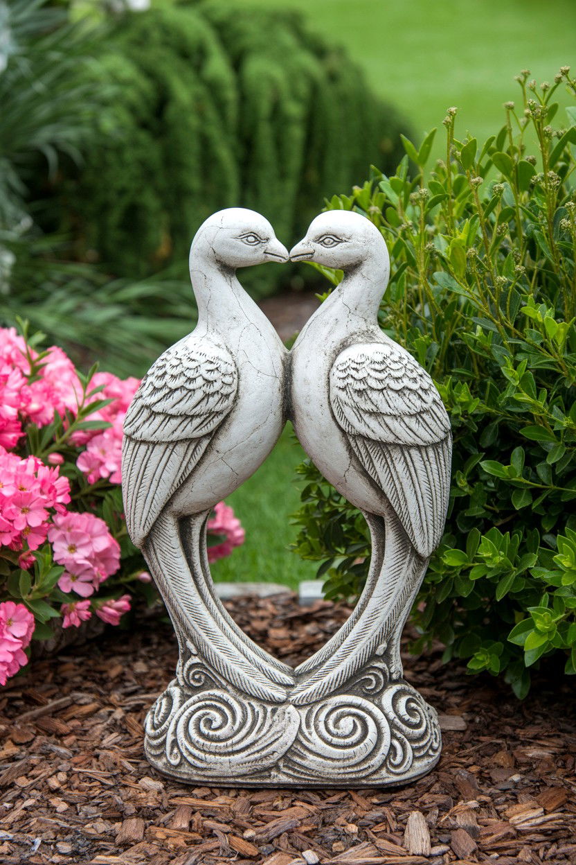 Romantic Garden Statues - 25 Valentine's Day Patio Decorating Ideas