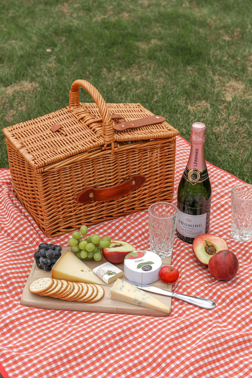 Romantic Picnic Basket - 25 Valentine's Day Doorbell Surprise Ideas