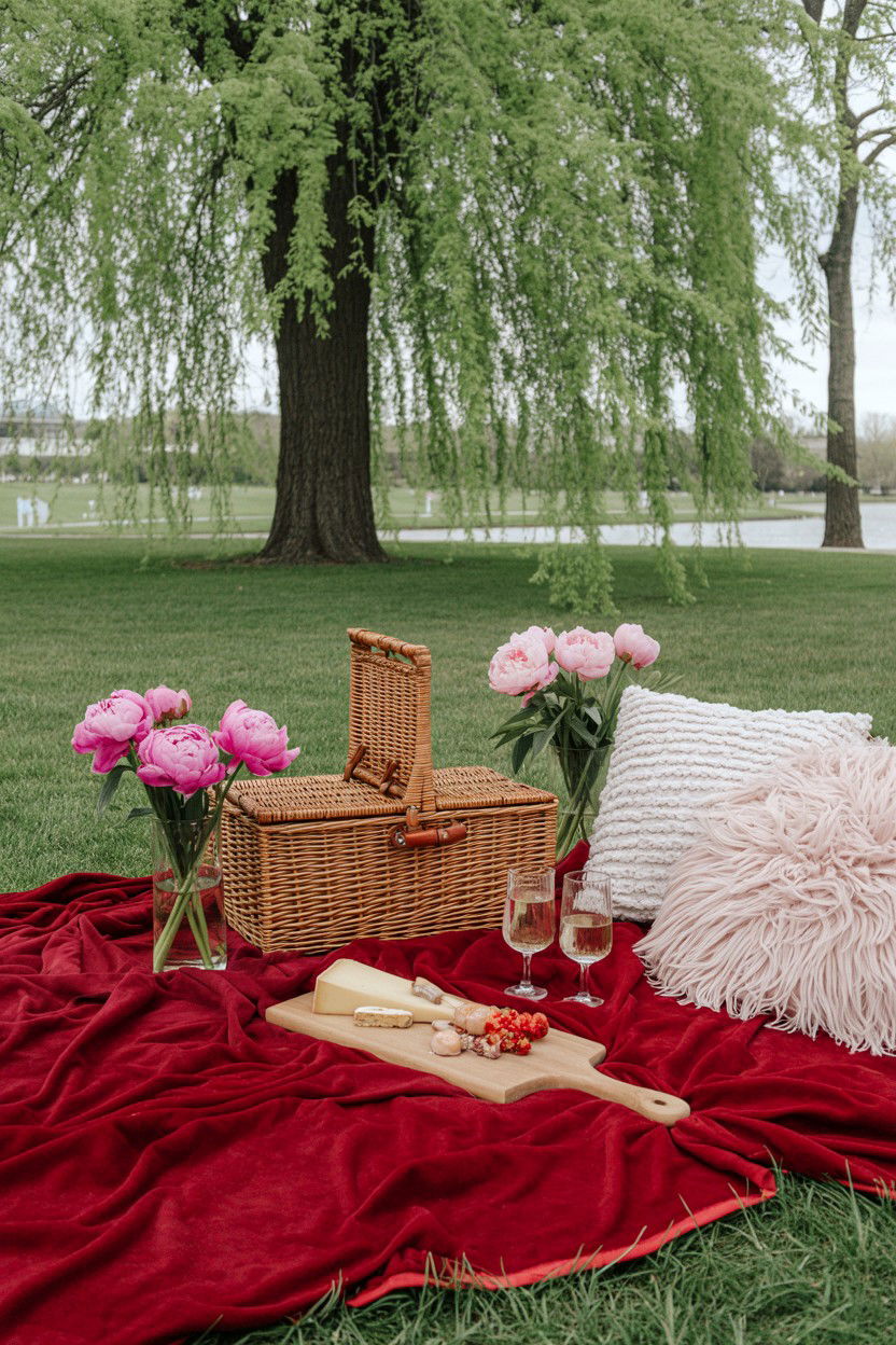 Romantic Picnic Setup - 25 Valentine's Day Proposal Ideas