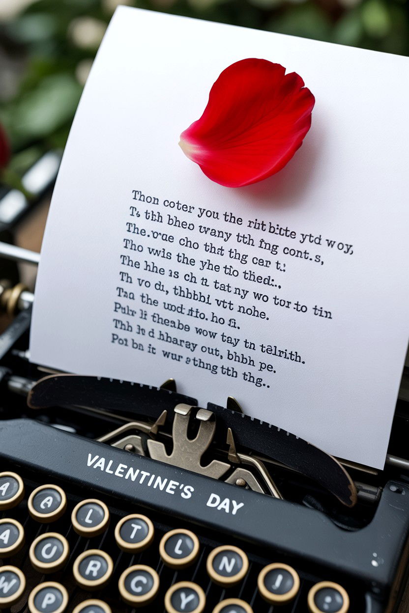 Romantic Poetry Card - 25 Valentine's Day Card Ideas for Girlfriend