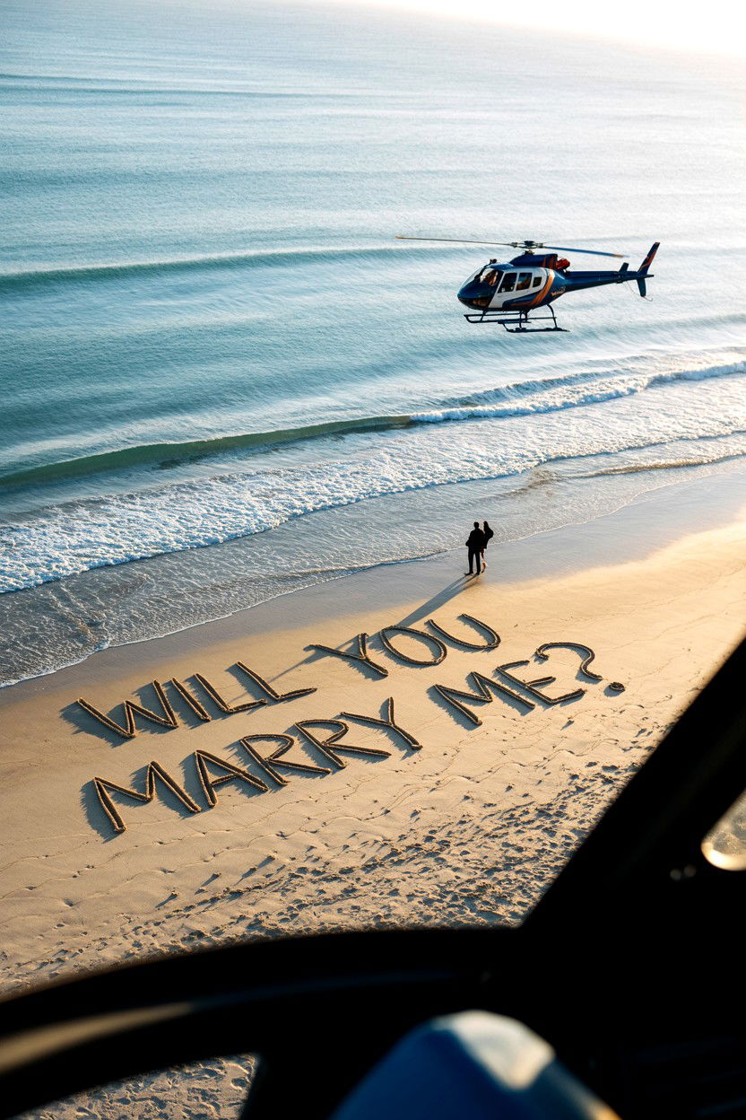 Romantic Proposal Flight - 25 Valentine's Day Helicopter Tour Ideas