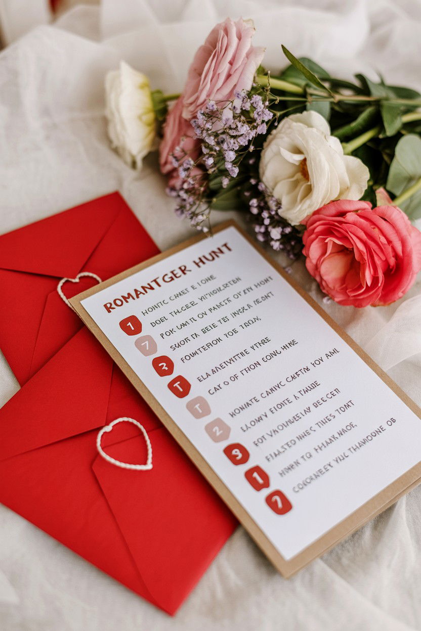 Romantic Scavenger Hunt - 25 Valentine's Day Home Surprise Ideas