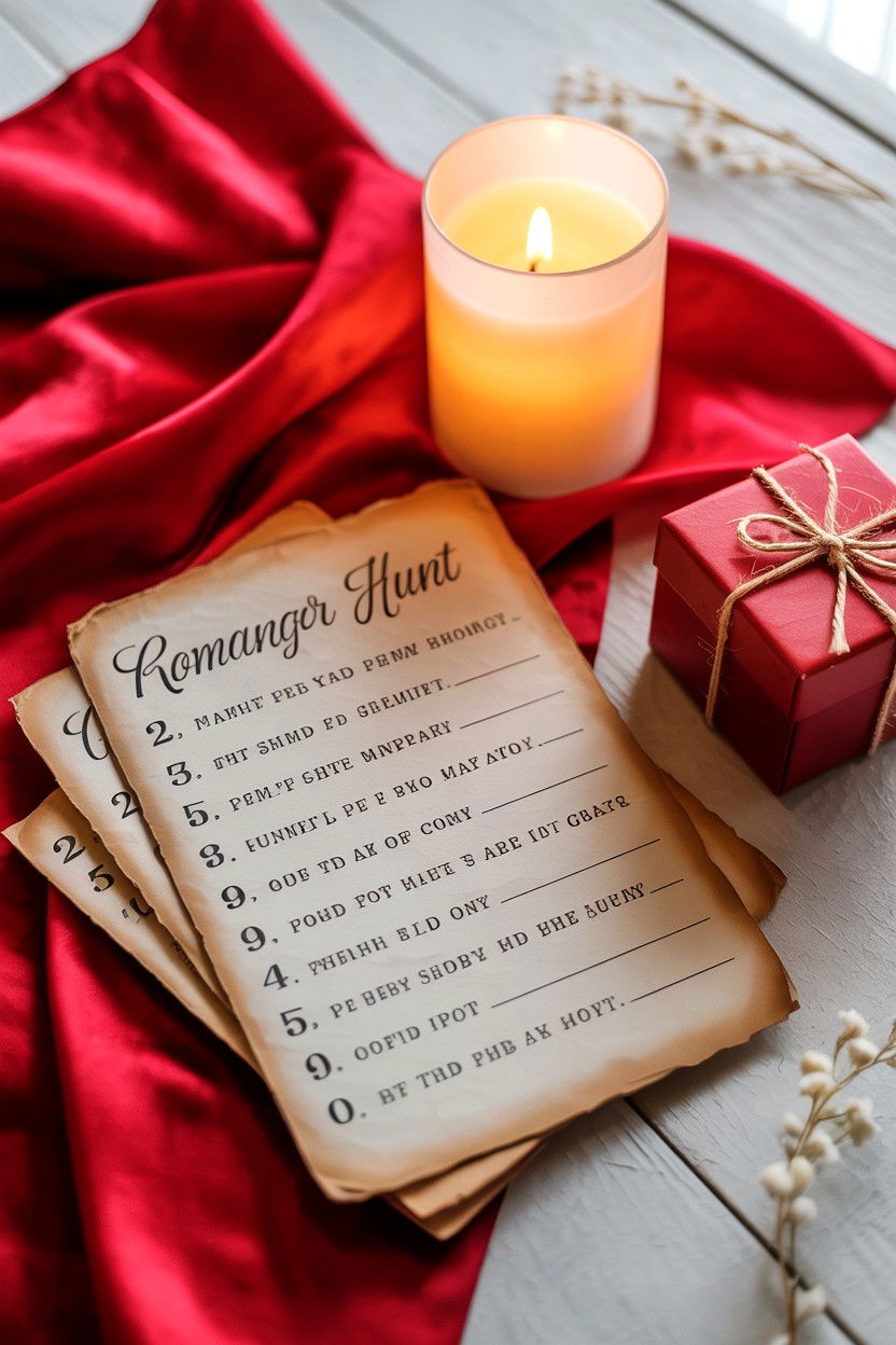 Romantic Scavenger Hunt - 25 Valentine's Day Surprise Ideas for Boyfriend