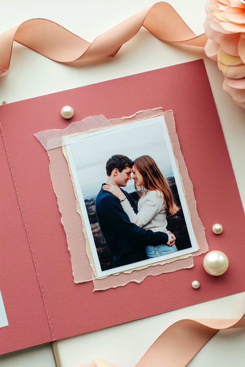 Romantic Scrapbook Page - 25 Valentine's Day Scrapbook Layout Ideas