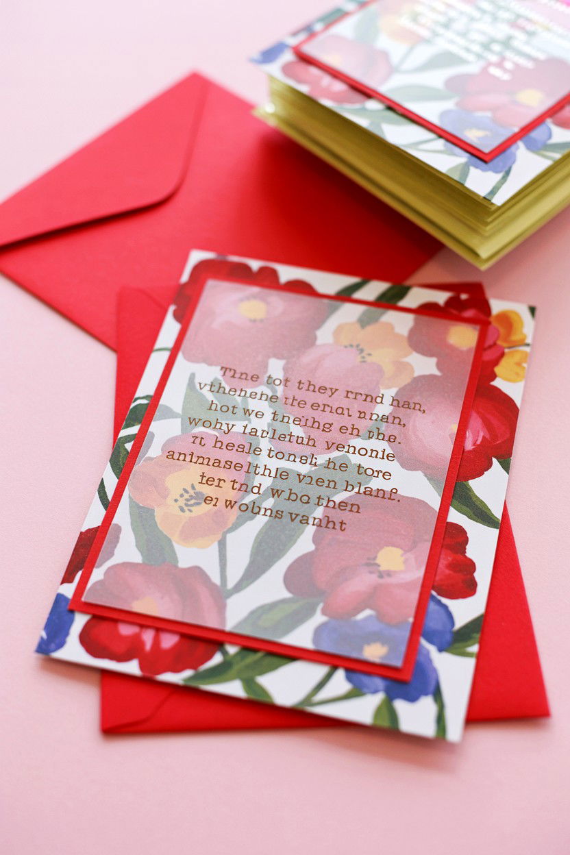 Romantic Vellum Overlay Cards - 25 Valentine's Day Stationery Ideas